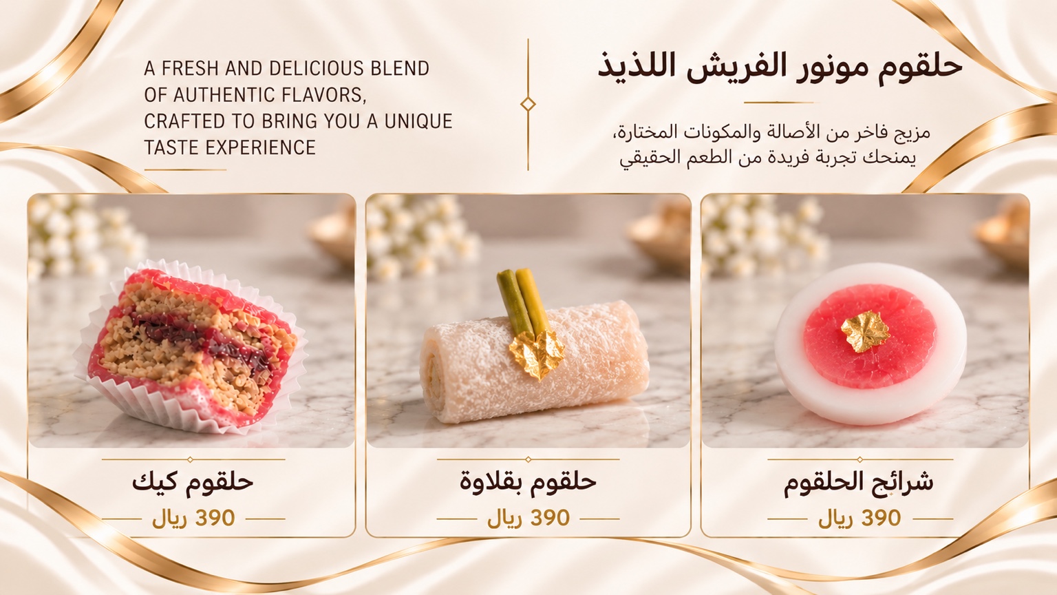 حلقوم كيك، حلقوم بقلاوة، شرائح الحلقوم